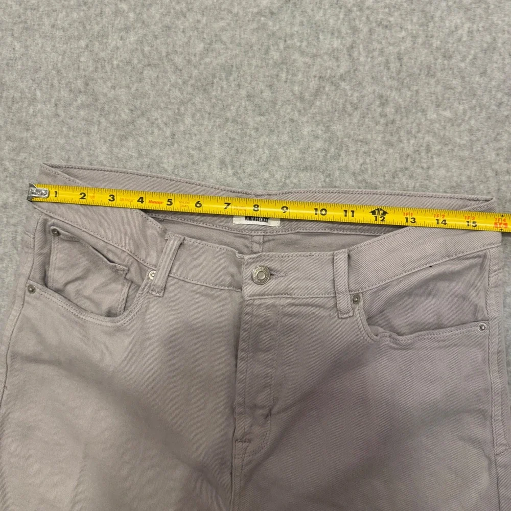 Kensie Vintage Luxe The Slim Jeans Purple Grey Raw Hem Straight Leg Womens 12/31